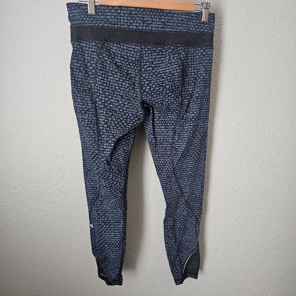 Lululemon Inspire Tight II Mesh Zip Pockets 8 Shatter Weave Desert Teal Alberta - Picture 5 of 8